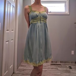 Betsey Johnson 6, silk and lace